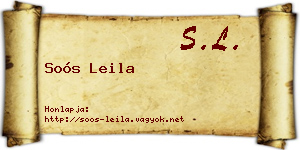 Soós Leila névjegykártya