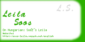 leila soos business card